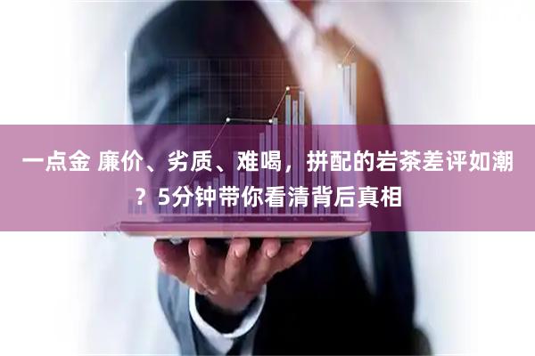 一点金 廉价、劣质、难喝，拼配的岩茶差评如潮？5分钟带你看清背后真相