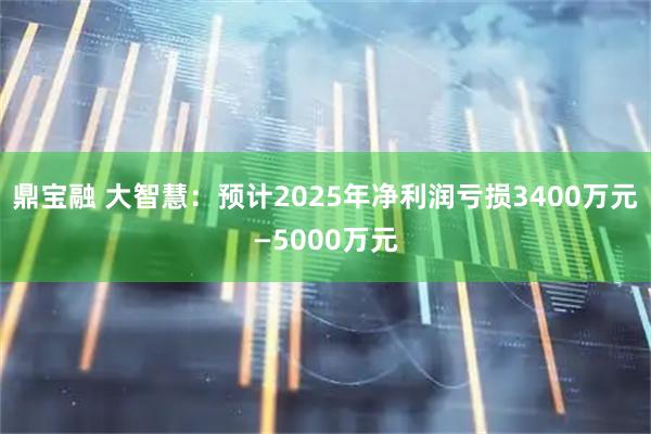 鼎宝融 大智慧：预计2025年净利润亏损3400万元—5000万元