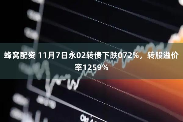 蜂窝配资 11月7日永02转债下跌072%，转股溢价率1259%